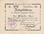 Borkum , Banknote 3 Milliarden Mark -C- gbr. Keller 535... Niedersachsen 1923 Inflation