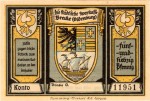 Brake , Notgeld 75 Pfennig --Konto Ohne Bst.-- unc-kfr. M-G 149.1.b , Niedersachsen o.D. Seriennotgeld