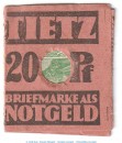 Briefmarken-Notgeld Tietz Berlin , 20 Pfennig Schein in kfr. Tieste 0460.260.03 o.D. Brandenburg Verkehrsausgabe