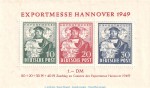Briefmarken Block 1 -Exportmesse Hannover 1949- in kfr. Mi.103-105 , Bizone