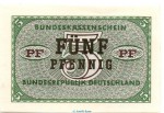 Bundeskassenschein , 5 Pfennig Note in kfr. BRD-66, Ros.314, P.25 , o.D. Bundesrepublik Deutschland