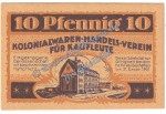 Chemnitz , Notgeld 10 Pfennig Schein in kfr. Tieste 1135.15.03 , Sachsen o.D. Verkehrsausgabe