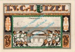 Coblenz Lützel , Notgeld 75 Pfennig Schein Nr.3 in kfr. M-G 234.1 , Rheinland o.D. Seriennotgeld