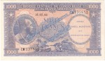 Congo Banknote , 1000 Francs Schein in f-kfr. von 1962 , Banque Central Du Congo