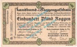 Cottbus , Notgeld 100 Pfund Roggen Schein in kfr. Müller 0755.8.a , Brandenburg 1923 Wertbeständig