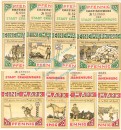 Crannenburg , Notgeld Set mit 8 Doppelscheinen unc-kfr. M-G 244.1 , Westfalen 1921 Seriennotgeld