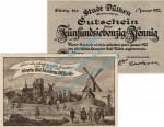 Dülken , Notgeld Set mit 2 Scheinen in kfr- M-G 294.1 , Westfalen 1920 Seriennotgeld