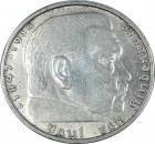 Deutsches Reich , 2 Mark Silbermünze 1938 B --Paul von Hindenburg-- ss-vz -0617-