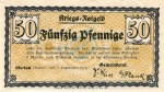 Eberbach , Notgeld 50 Pfennig Schein unc-kfr. Ti.1545.05.10 , Baden 1918 Verkehrsausgabe