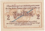 Eisleben , Banknote 2 Mark Schein in kfr. Geiger 123.11 o.D. Grossnotgeld Sachsen Anhalt