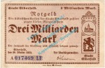 Elberfeld , Notgeld 3 Milliarden Mark Schein in gbr. Keller 1294.x , Rheinland 1923 Inflation