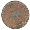 England - Great Britain , 1 Penny Münze von 1961 -Elizabeth II- bfr , KM.897