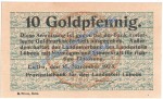 Eutin , Banknote 10 Gold Pfennig Schein in kfr. Müller 1640.1 Wertbeständig 1923 Schleswig Holstein