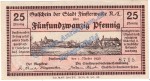 Finsterwalde , Notgeld 25 Pfennig Schein in kfr. Tieste 1870.05.15 , Brandenburg 1920 Verkehrsausgabe