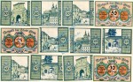 Glatz , Notgeld Set mit 12 Scheinen unc-kfr. M-G 431.4 , Schlesien o.D. Seriennotgeld