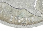 Great Britain , Silbermünze 1 Shilling 1820 --Fehlprägung-- KM.666 ss , -0173-