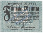 Guttstadt , Notgeld 50 Pfennig Schein in kfr. Tieste 2675.05.02 , Ostpreussen 1918 Verkehrsausgabe