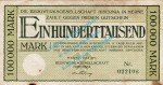 Herne , Banknote 100.000 Mark Schein in gbr. Keller 2343.a , Westfalen 1923 Grossnotgeld - Inflation