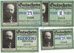 Heydekrug , Notgeld Set mit 4 Scheinen in kfr. M-G 607.1 , Ostpreussen 1921 Seriennotgeld