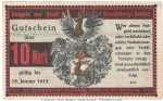 Hirschberg , 10 Mark Notgeld Schein in gbr.  Geiger 235.01 o.D. Schlesien Grossnotgeld