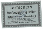 Hundsberg , Notgeld 75 Heller -blaugrau- in kfr. K-K S.402.b , Oberösterreich o.D.