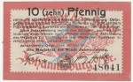 Johannisburg , Notgeld 10 Pfennig Schein in kfr. Tieste 3290.05.11 , Ostpreussen 1917 Verkehrsausgabe