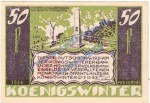 Königswinter , Notgeld 50 Pfennig Nr.8 Gem.Stempel -1524- in kfr. M-G 730.3.a , Westfalen 1921 Seriennotgeld