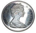 Kanada , Münze 50 Cent 1965 --Queen Elisabeth II.-- vz , -0160-