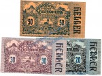 Kirchham , Notgeld Set mit 3 Scheinen in kfr. K-K 446.III , Oberösterreich o.D.