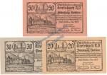 Kreisbach , Notgeld Set mit 3 Scheinen in kfr. K-K 470.c , Niederösterreich von 1920