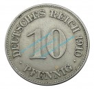 Kursmünze Kaiserreich , 10 Pfennig Stück ss-vz von 1910 E , J.13 -0547-
