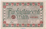 Länderbanknote , 50.000 Mark Schein in gbr. WTB-14, Ros.774, S.984 , vom 10.06.1923 , Württembergische Notenbank