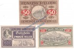 Laakirchen , Notgeld Set mit 3 Scheinen in kfr. K-K 494... Niederösterreich o.D.