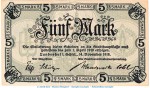 Landeshut , 5 Mark Notgeld Schein in gbr. Geiger 306.01 von 1918 , Schlesien Grossnotgeld