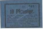 Langguhle , Notgeld 10 Pfennig Schein in kfr. Tieste 3885.05.04 , Posen 1920 Verkehrsausgabe