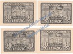 Leipzig , Notgeld Set mit 4 Scheinen -grau- in kfr. M-G 786.3 Seriennotgeld o.D. SachsenLeipzig , Notgeld Set mit 4 Scheinen -grau- in kfr. M-G 786.3 Seriennotgeld o.D. Sachsen