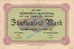 Lichtenstein Callnberg , Banknote 5.000 Mark Schein in gbr. Müller 2715.8 , Sachsen 1922 Inflation