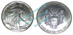 Münze Amerika , 1 Dollar von 1990 , 1 OZ Silber Liberty , unc-stgl , USA