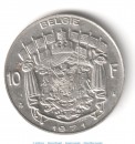Münze Belgien , 10 Francs - 10 Frank von 1971 , ss+ , Nickel , Belgie - Belgium