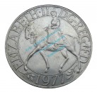 Münze England , 25 Pence -Silbernes Thronjubiläum- von 1977 , unc-vz