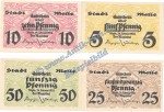 Melle , Notgeld Set mit 4 Scheinen in kfr. Tieste 4475.05.25-28 , Niedersachsen 1920 Verkehrsausgabe