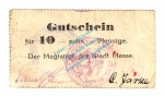 Mewe , Notgeld 10 Pfennig Schein in gbr.E , Diessner 233.1.a , Westpreussen o.D. Notgeld 1914-15