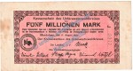 Montabaur , Banknote 5 Million Mark Schein in gbr. Keller 5308.g , Hessen 1923 Grossnotgeld - Inflation