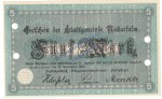 Neckarsulm , Banknote 5 Mark Schein in kfr.E , Geiger 368.01 , Württemberg 1918 Grossnotgeld