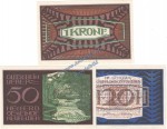 Neufelden , Notgeld Set mit 3 Scheinen in kfr. K-K 644.I.a-b , Oberösterreich o.D.