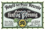 Neurode , Notgeld 50 Pfennig Schein Nr.2 unc-kfr. M-G 958.1 , Schlesien 1921 Seriennotgeld