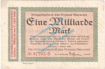 Neuwied , Notgeld 1 Milliarde Mark Schein in gbr. Keller 3903.oo , Rheinland 1923 Grossnotgeld Inflation