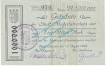 Niederlahnstein , Notgeld 1 Million Mark Schein in gbr. Keller 3918.b , Hessen 1923 Grossnotgeld Inflation