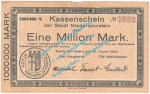 Niederlahnstein , Notgeld 1 Million Mark Schein in gbr. Keller 3918.c , Hessen 1923 Grossnotgeld Inflation