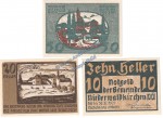 Niederwaldkirchen , Notgeld Set mit 3 Scheinen in kfr. K-K S.673.I , Oberösterreich o.D.